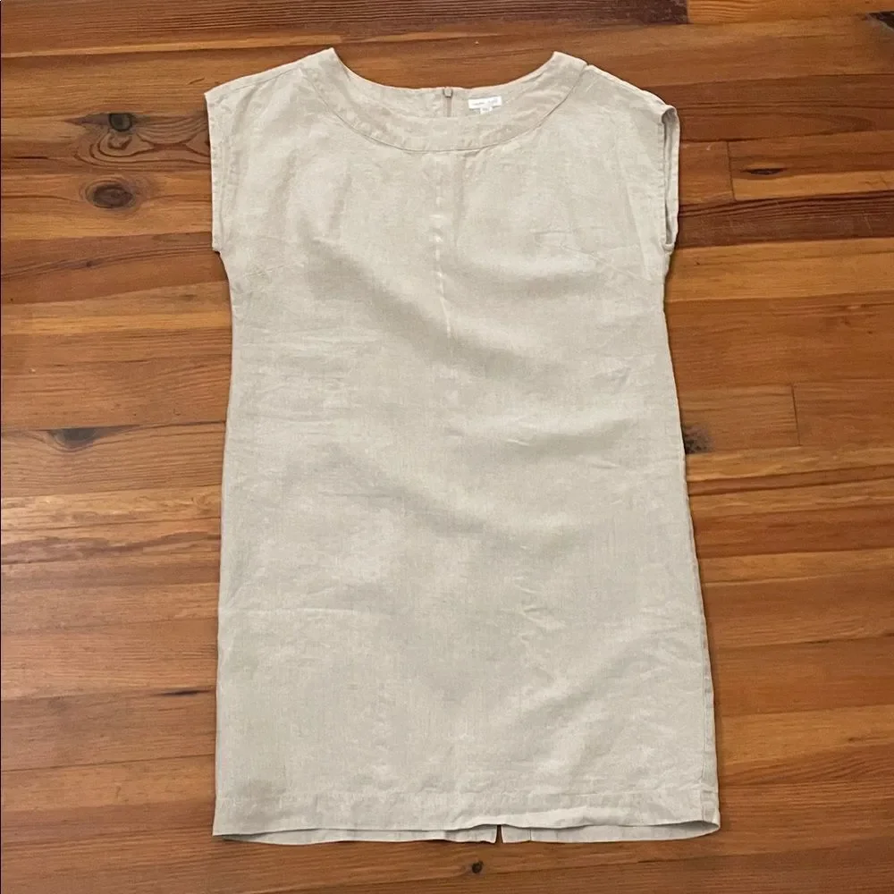 J. Jill Love Linen Flax Shift Dress Womens Size Medium Missy Minimalist